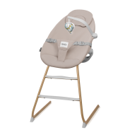 Lionelo Dalia Set Grey Stone Natural — Seggiolone pappa e Sdraietta a dondolo per bambini