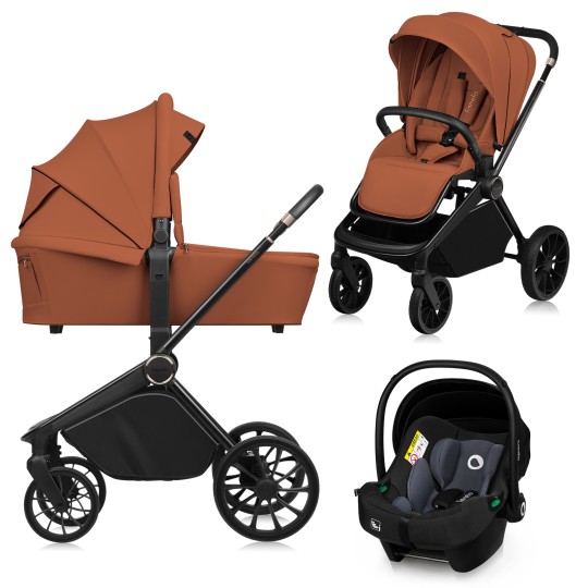 Lionelo Mika Plus 3 in 1 Brown Rust — Passeggino multifunzionale