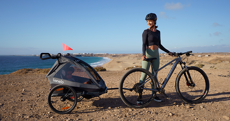 Lionelo Cama Grey Graphite — rimorchio per bicicletta con funzione passeggino