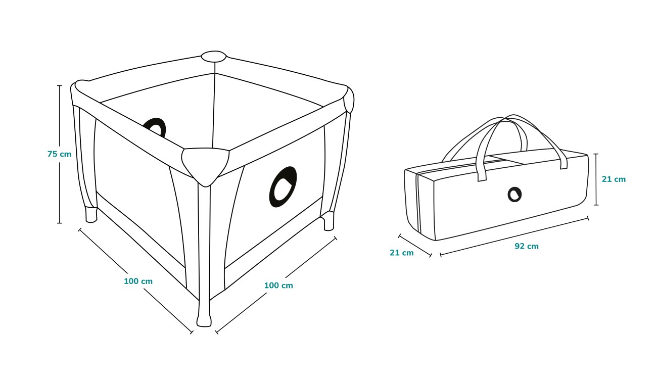 Lionelo Lene - dimensioni - box per bambini