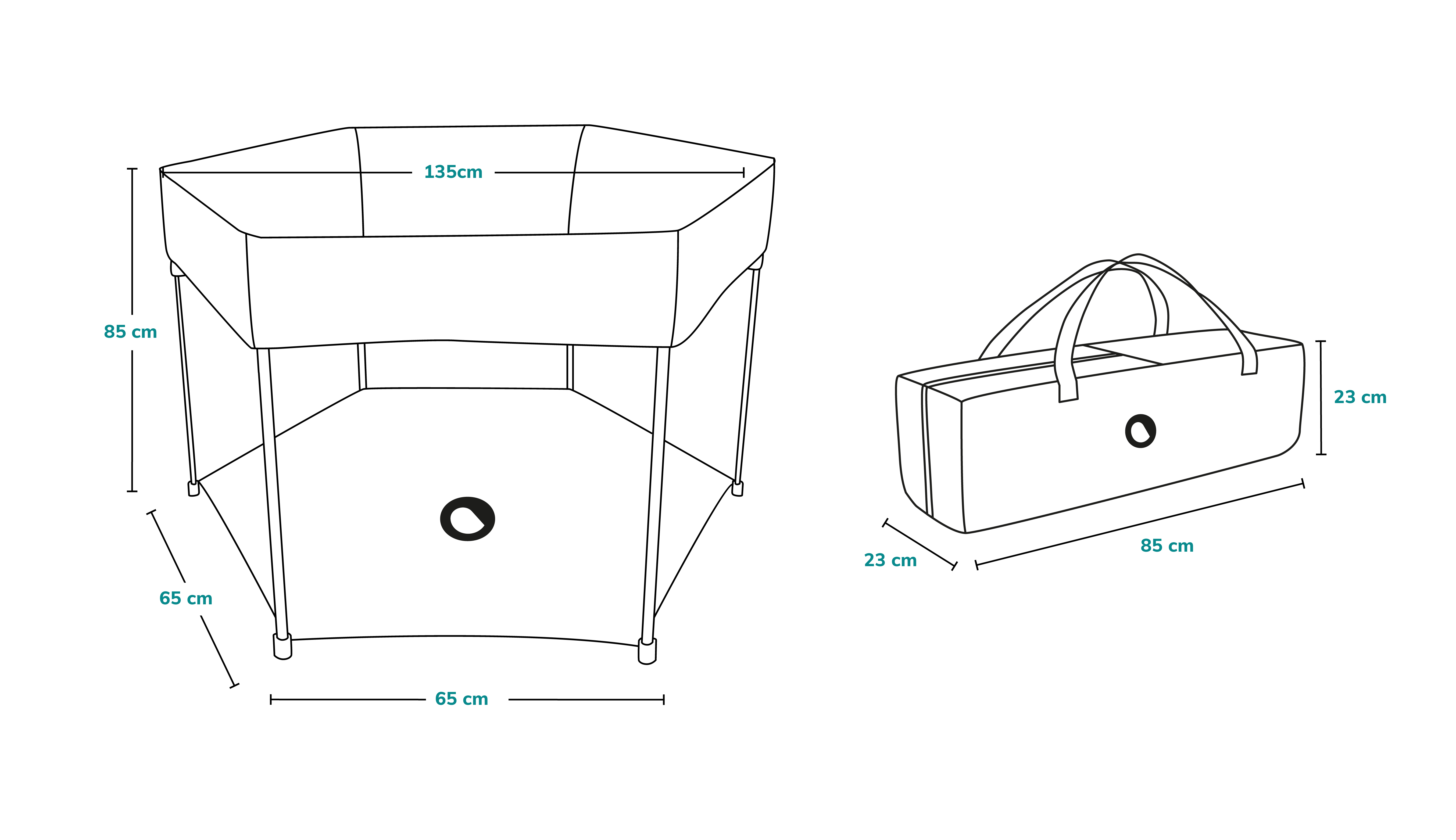 Lionelo Roel - dimensioni - box per bambini